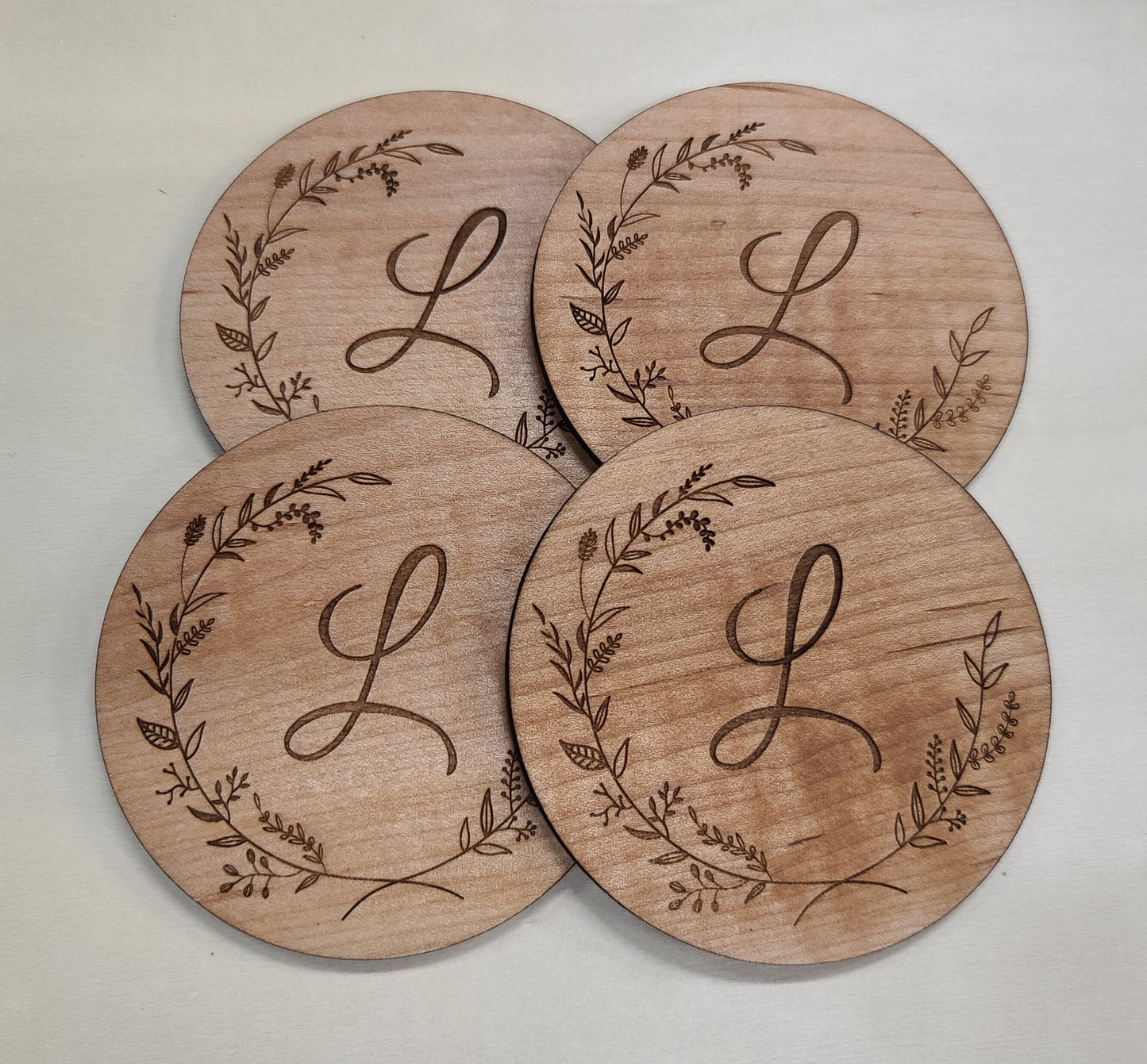 Personalized Monogram Coasters - Set of 4