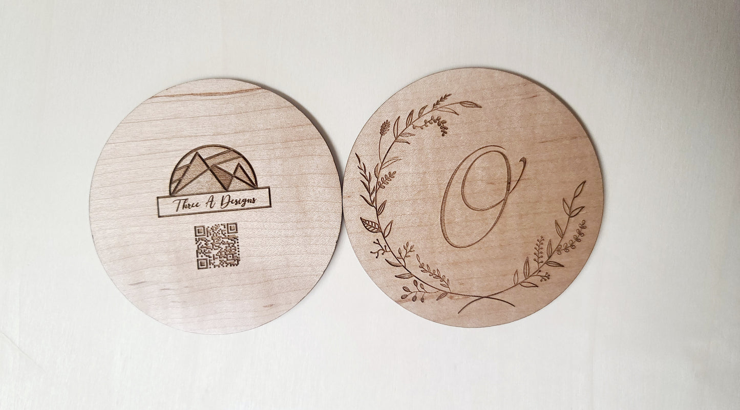 Personalized Monogram Coasters - Set of 4