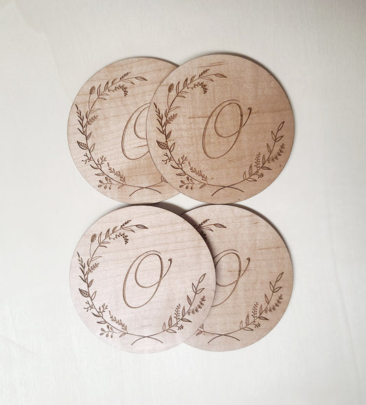 Personalized Monogram Coasters - Set of 4