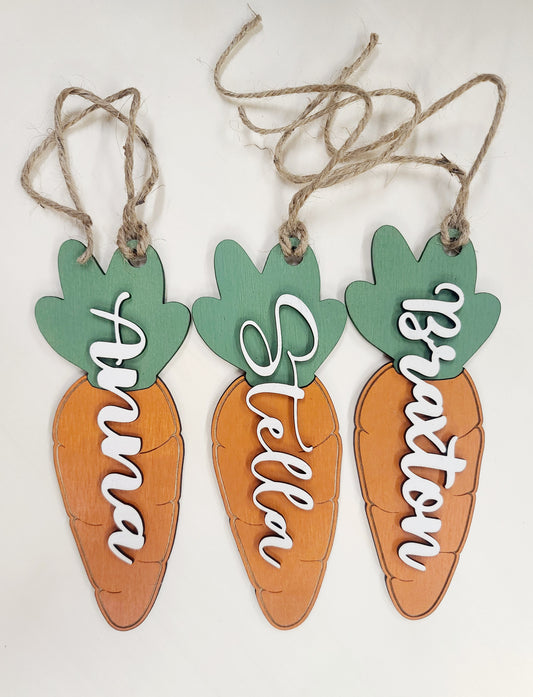 Easter Basket Tag - Personalized Carrot