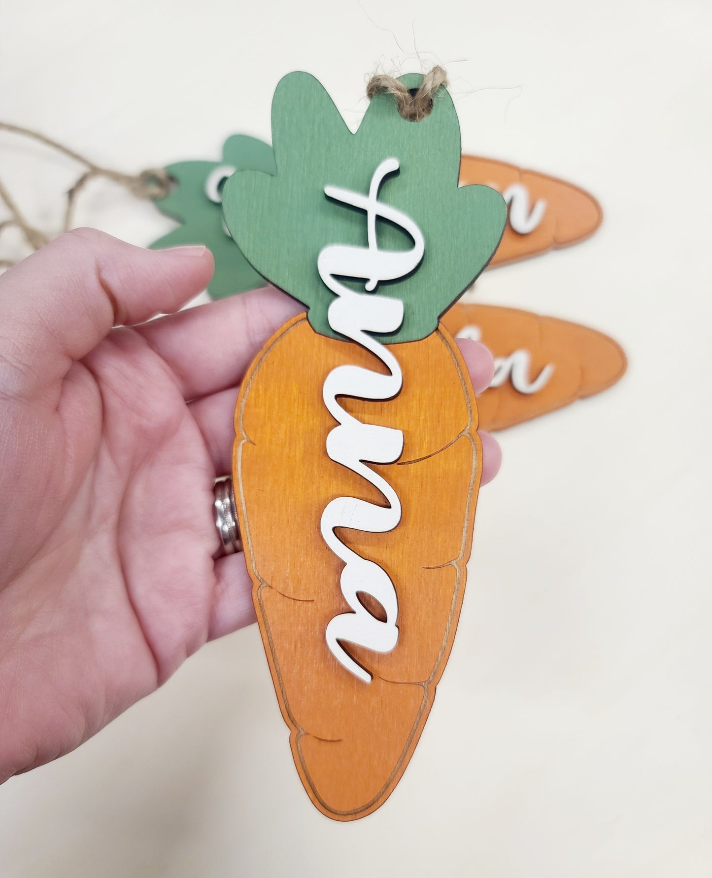 Easter Basket Tag - Personalized Carrot