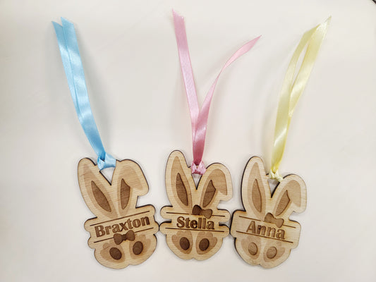 Easter Basket Tag - Personalized Bunny