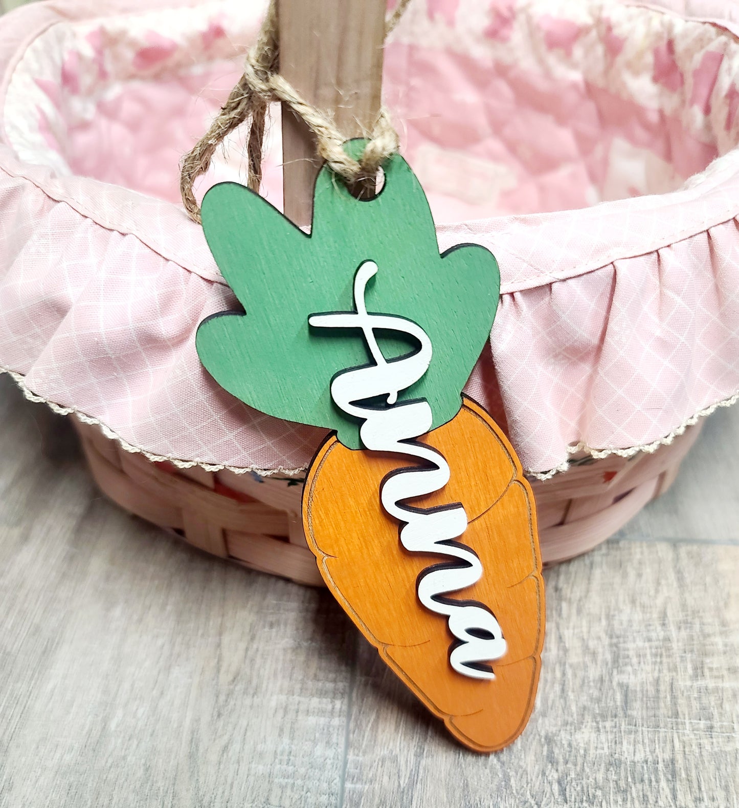 Easter Basket Tag - Personalized Carrot