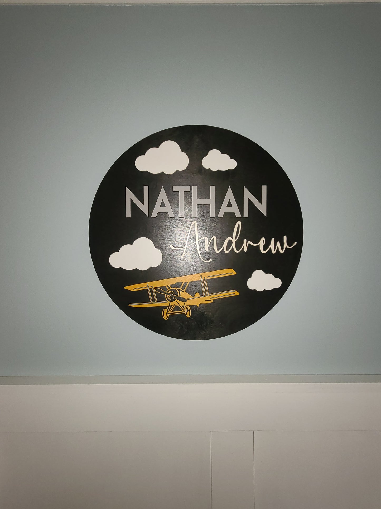 Personalized Airplane Nursery/Bedroom Name Sign