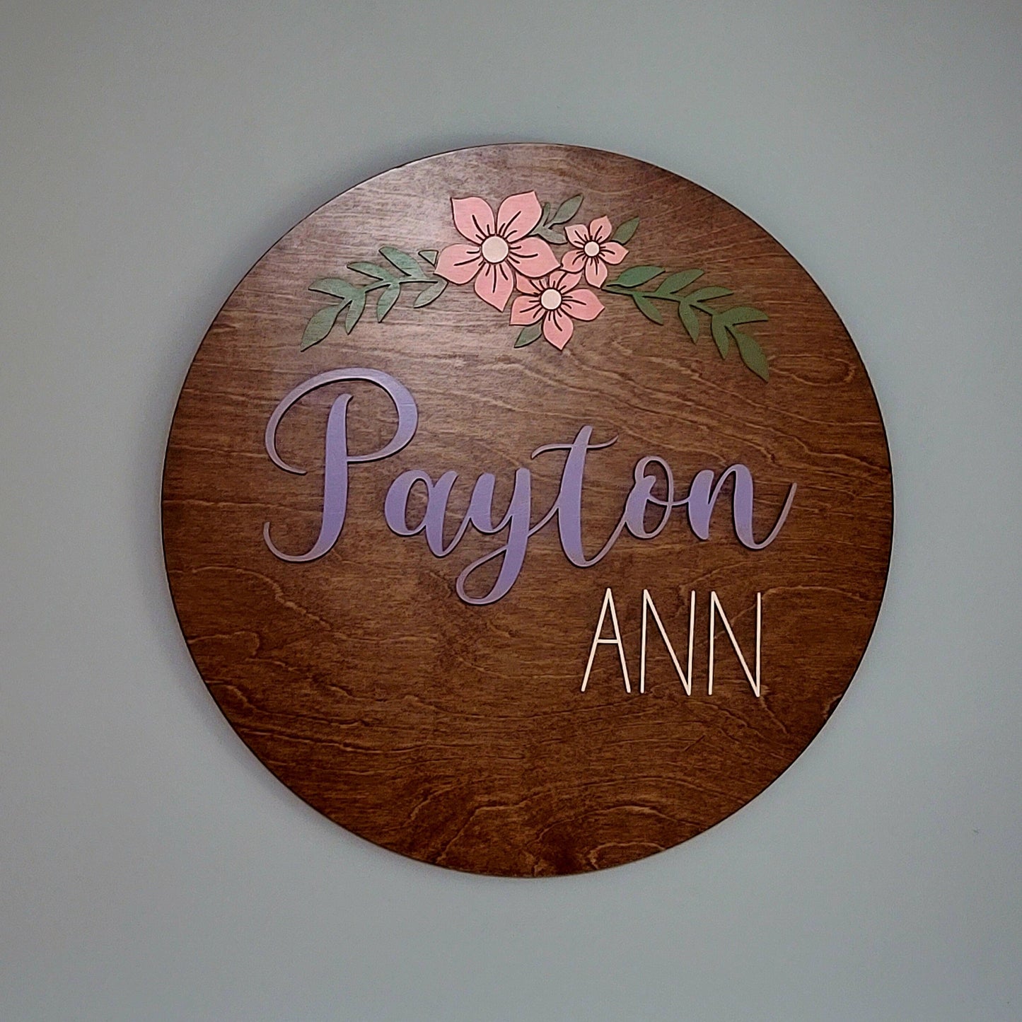 Name Sign for Nursery or Child's Room - with 1 Graphic