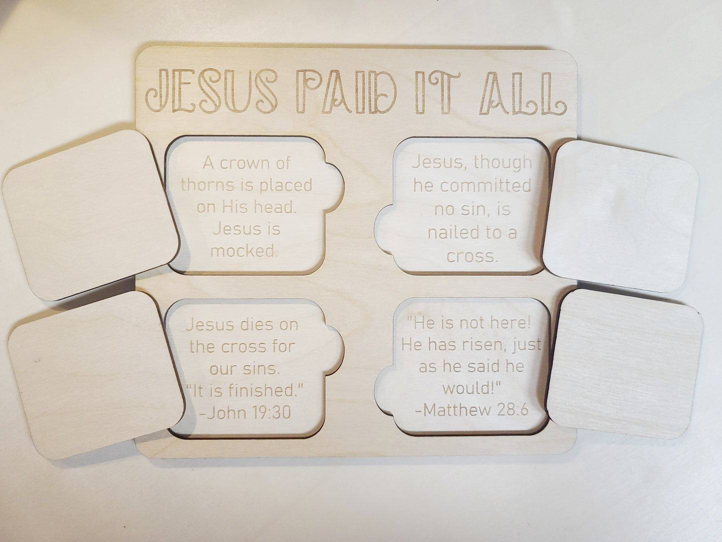 "Jesus Paid It All" - Puzzle - Easter Story - Childrens' Bible Puzzle