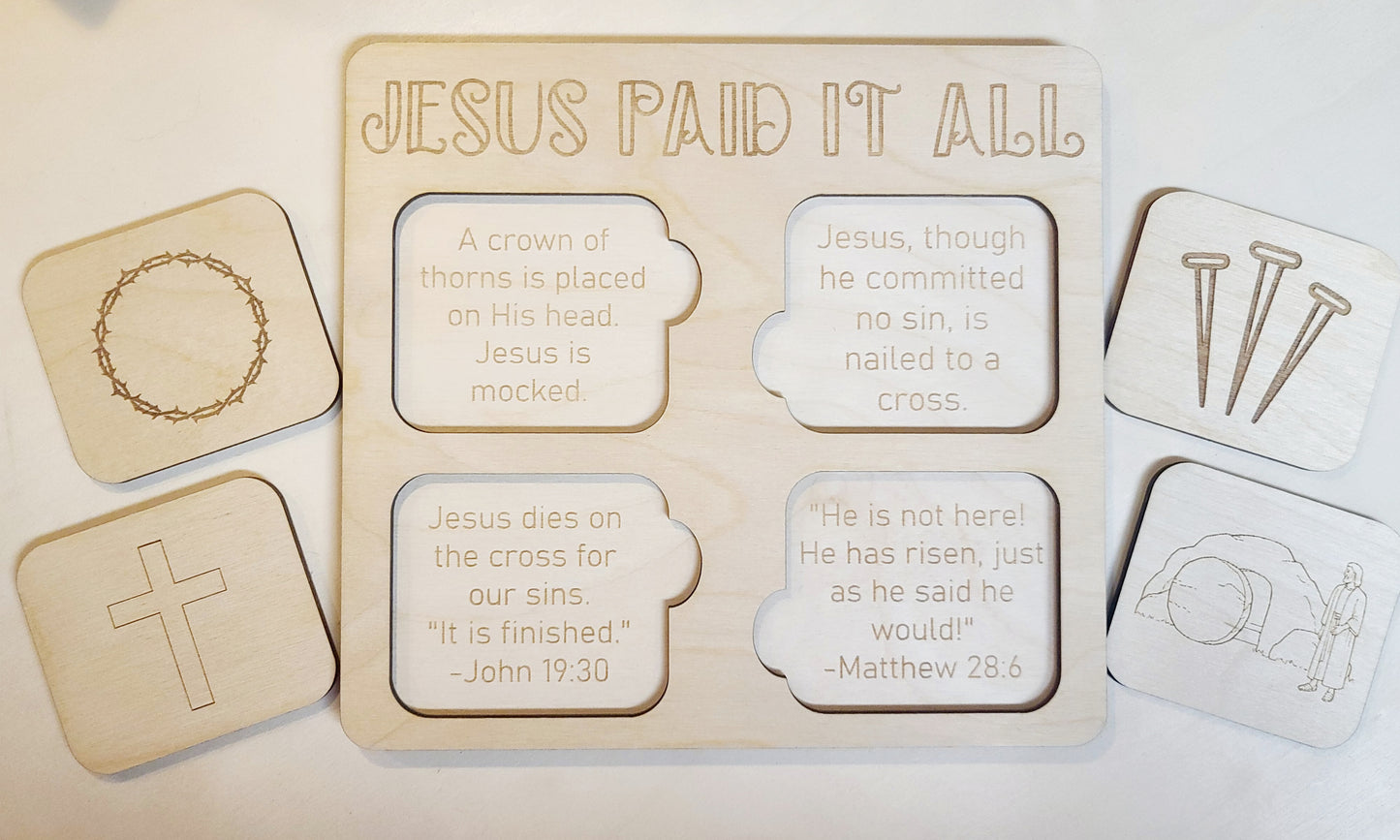 "Jesus Paid It All" - Puzzle - Easter Story - Childrens' Bible Puzzle